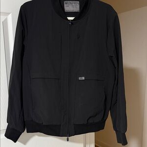 Figs Men's Classic Black Bomber Jacket